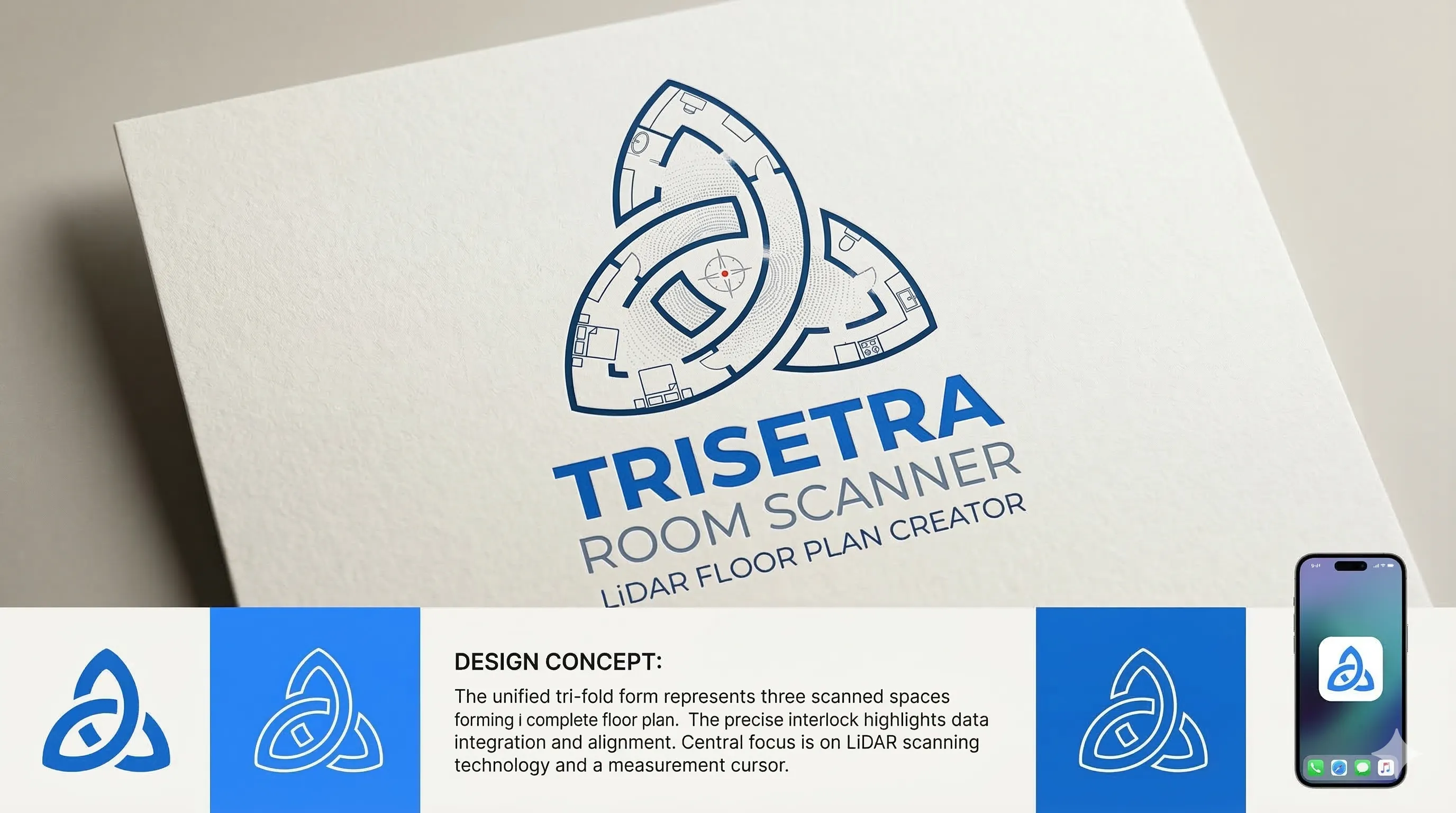 Trisetra Room Scanner design concept board